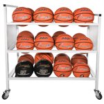 Double 3 Rows Ball Cart, Capacity 24 Balls