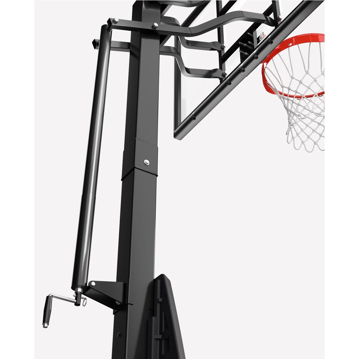 Portable basketball hoop, glass backboard