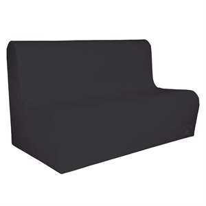 Sofa en mousse 3 places pour enfants, noir