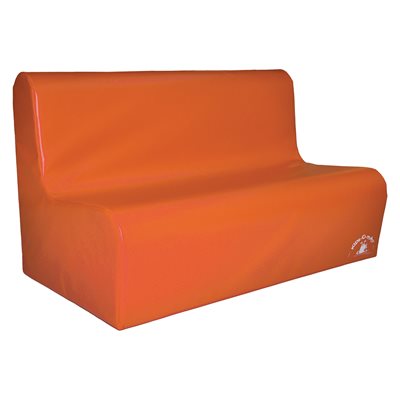 Foam chair for 3 children, orange