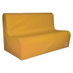 Foam chair for 3 children, yellow