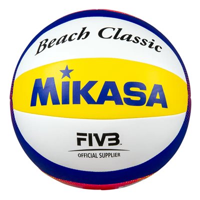 Ballon de volleyball de plage en cuir synthétique Mikasa® «Beach Classic», réplique du modèle des J.O.