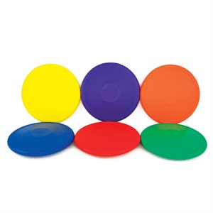 Set of 6 foam mini discs, 6,3"