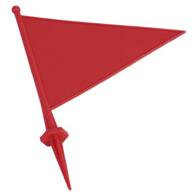 Field flag marker with spike, red