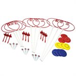 Set of 9 Outdoor Frisbee Golf Targets with Frisbees