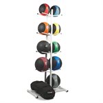 Double-sided medicine ball rack