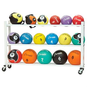 Steel Cart for Medicine Balls, Capacity of 20 Balls, 34 x 10 x 54" (86 x 25 x 137 cm)