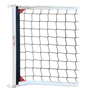 Filet de volleyball de luxe avec cable en acier et bandes d'aluminium