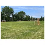 Painted aluminum soccer goals - 5' x 8' x 2'3" x 4'