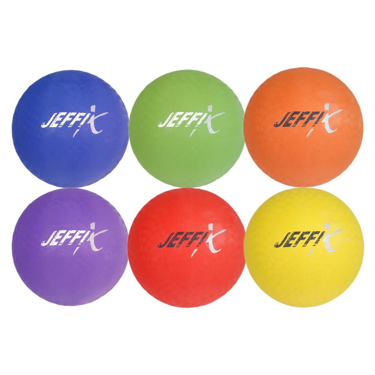 Set of 6 playground rubber balls