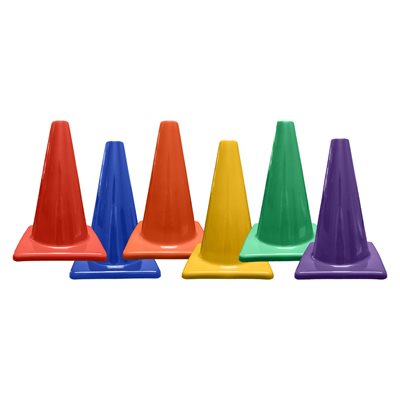 Set of 6 soft PVC cones