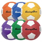 Set of 6 Going One® Recreational Rubber Soccer Balls