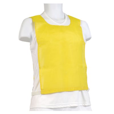 Dossard en coton, élastique et velcro, jaune