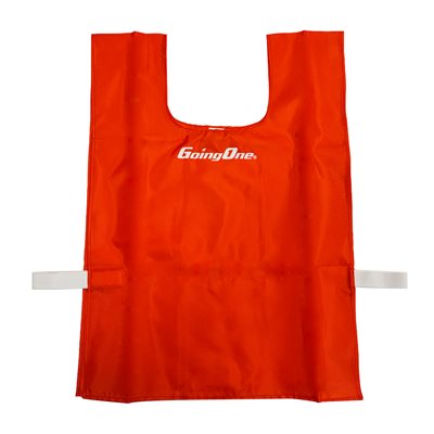 Dossard en nylon rouge avec élastique et velcro Going One® pour enfants