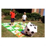 Giant snakes and ladders game