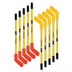 Set of 10 DOM® «Supersafe» Street Hockey Player Sticks with Balls and Pucks