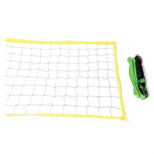 Filet de mini-volleyball de 6 m (20') jaune, avec câble en nylon