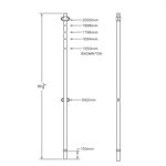 Mini-Volleyball and Badminton Post for Elementary School, 1.9" (4.8 cm)