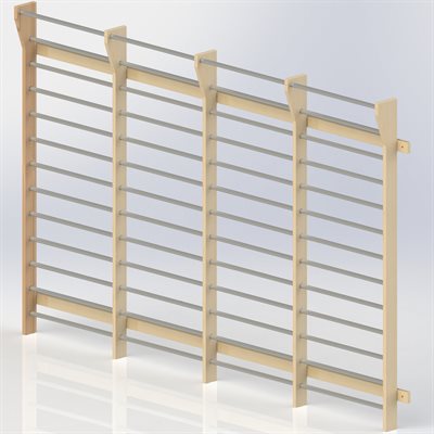 Steel Wall bars, quadruple unit
