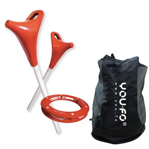 Institutional YOU.FO® Game Set of 2 Plastic Sticks and 1 Ring with Carrying Bag